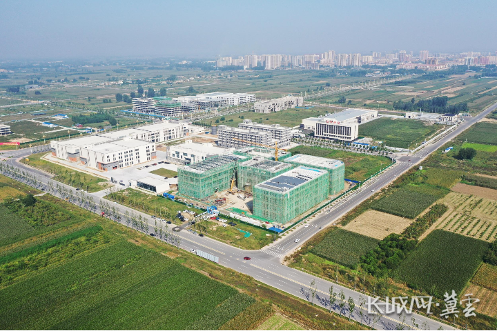 鸟瞰定兴县金台经济开发区北区。资料图