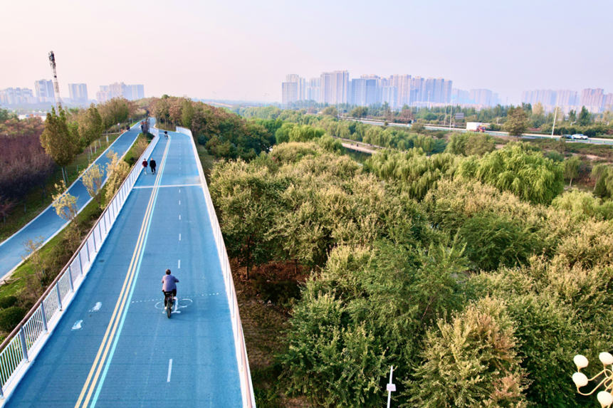 石家庄环城绿道。石家庄城发投集团供图