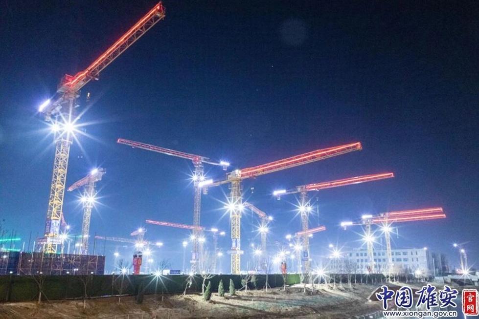 新春走基层丨工地上的灯火映照“未来之城”拔节生长