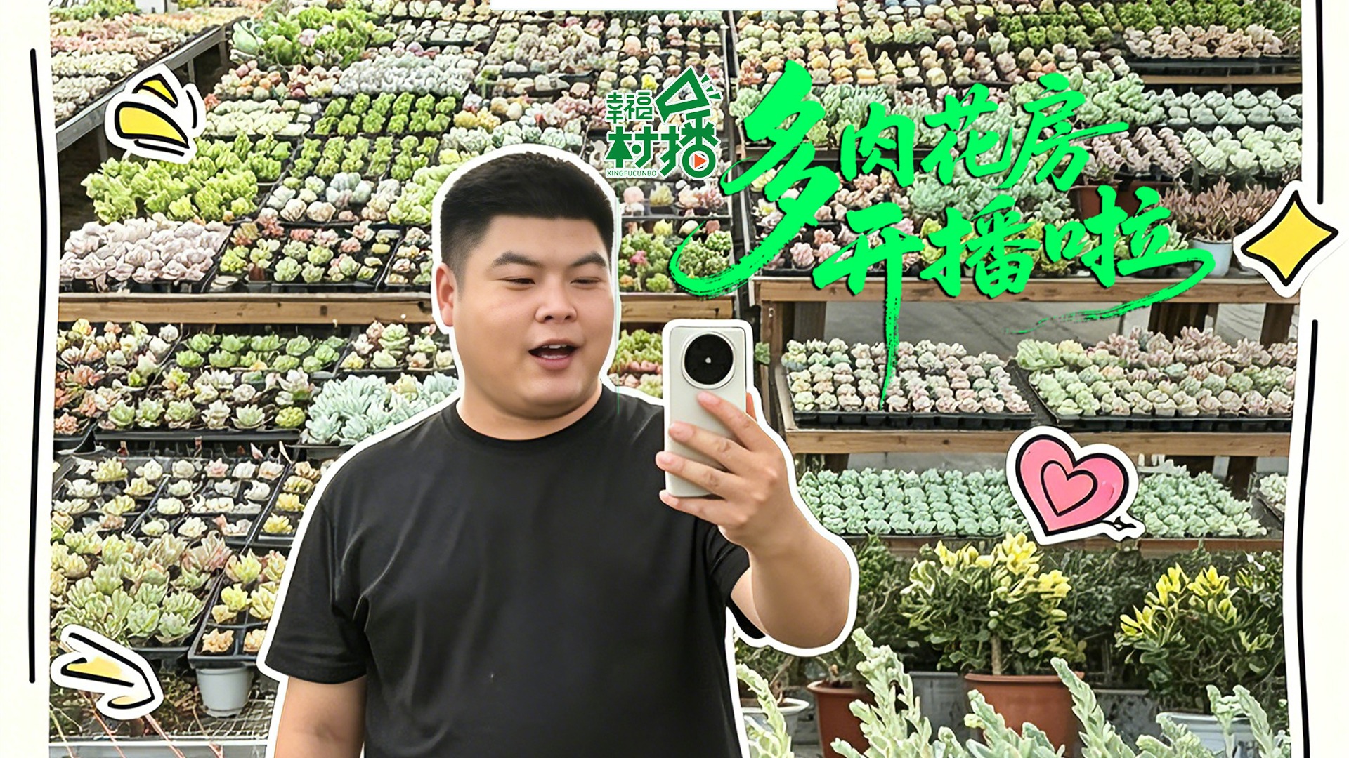 幸福生活开村播 | 多肉花房开播啦