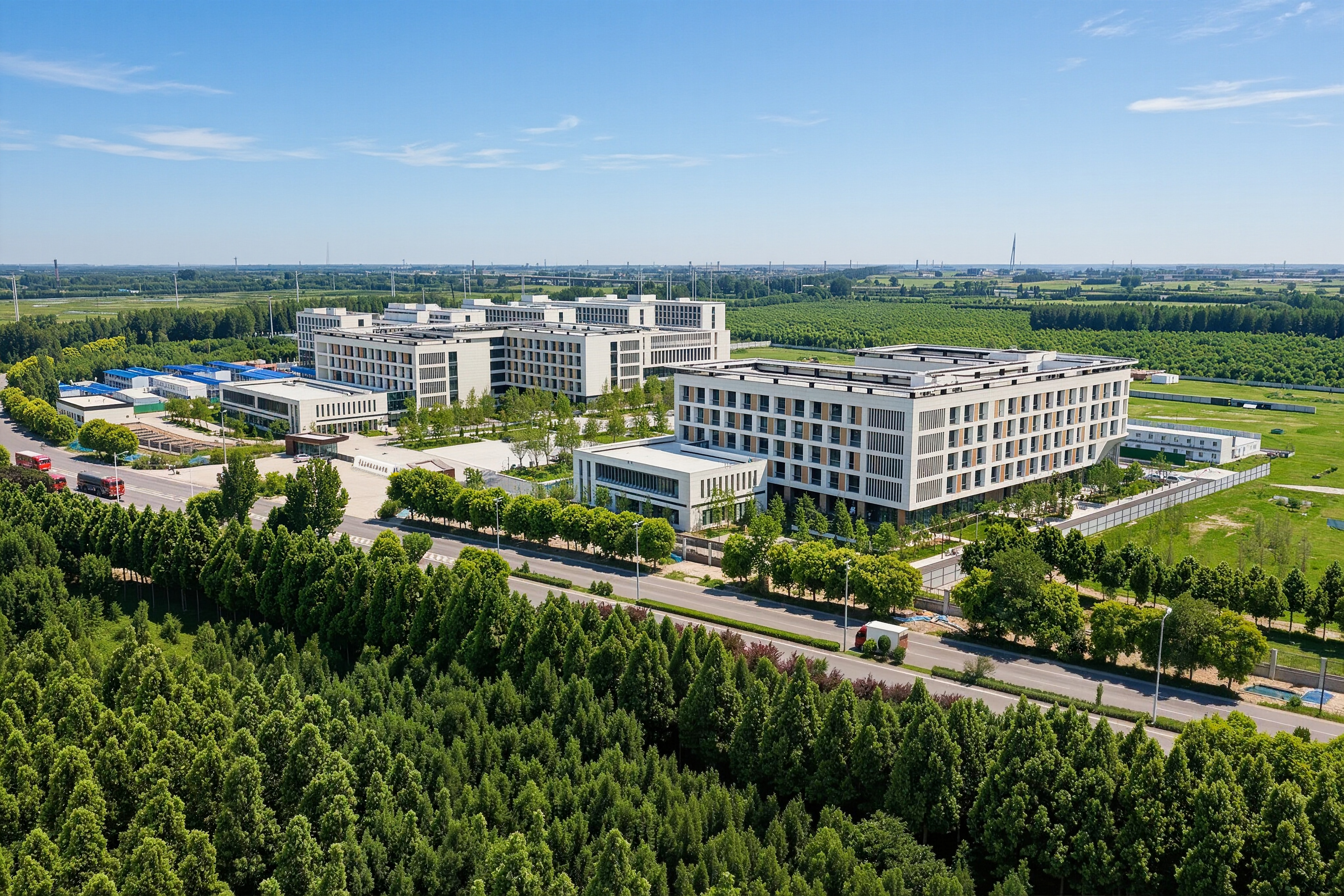 学校俯瞰图全景侧面