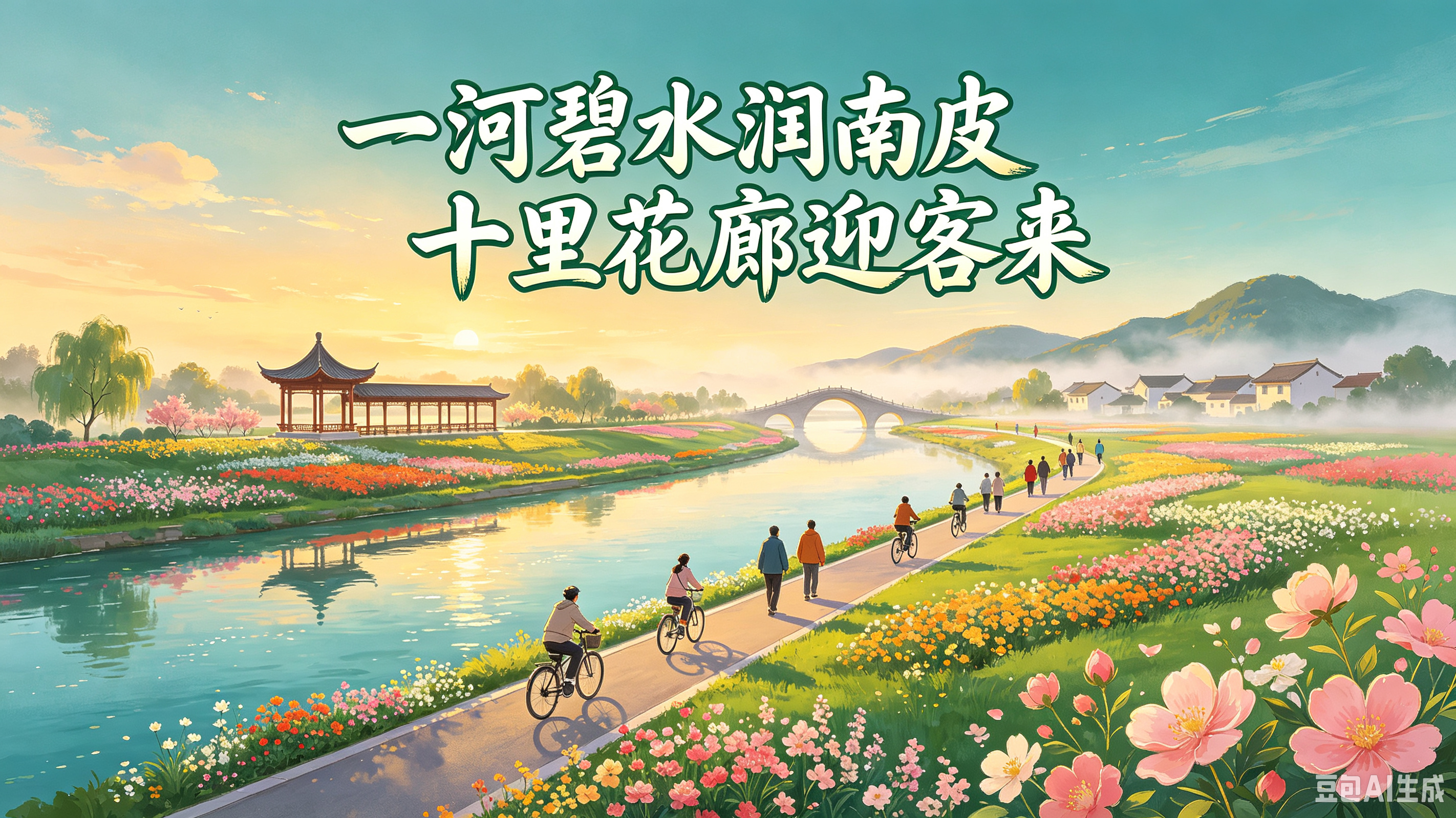 行走运河·读懂沧州丨一河碧水润南皮 十里花廊迎客来